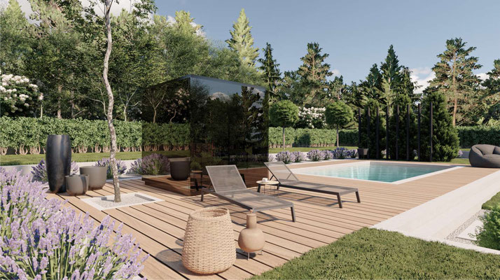 Moderne Sauna für Zuhause in Kärnten Region