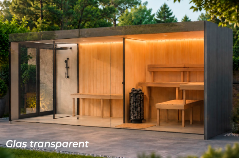 Sauna Fürst Plus mit Sauna, Dusche und Relaxraum von Perfect Pools Kärnten 3