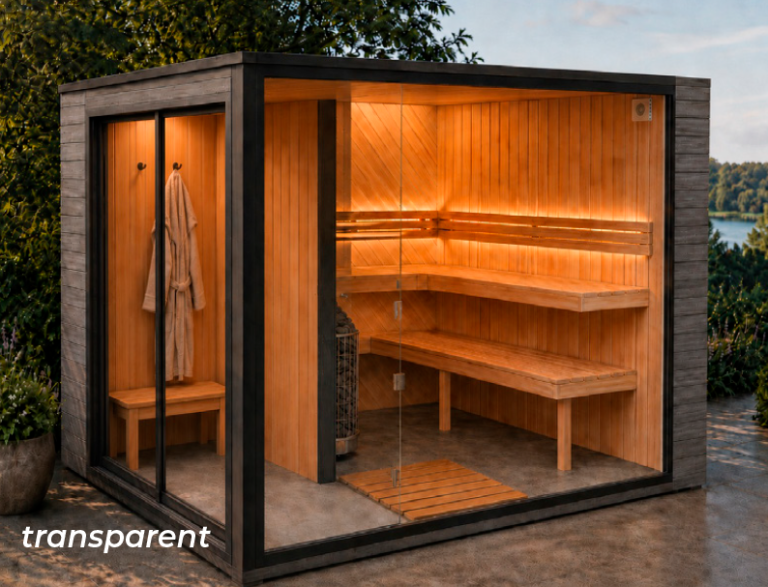 Sauna Graf mit Vorraum und moderner Ausstattung von Perfect Pools Kärnten 3