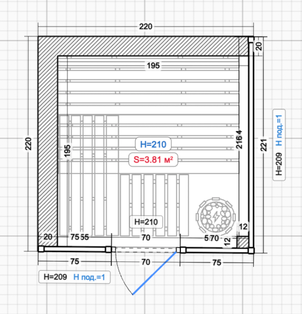 Sauna Monarch Spectar mit Premium-Spiegelglas von Perfect Pools Kärnten 1